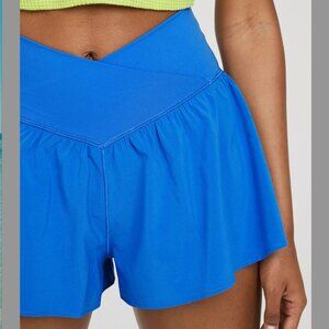 Offline By Aerie Crossover short in color cobalt, size medium